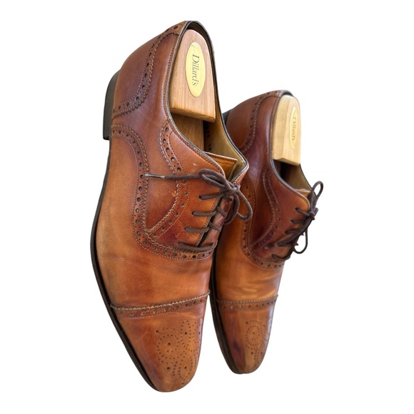 Magnanni Maxwell Wingtip Oxford Dress Shoes Men’s Size 10 | 43 EU Cuero‎ Tobacco main image 7